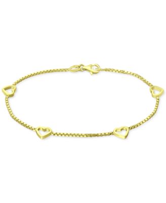 Giani Bernini - Heart Station Open Heart Link Bracelet in 18k Gold-Plated Sterling Silver