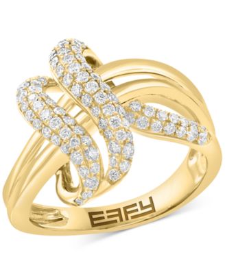 EFFY Collection - Diamond Swirl Multirow Statement Ring (5/8 ct. t.w.) in 14k Gold