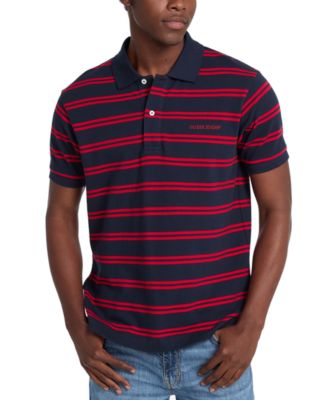GUESS JEANS - Men's Stripe Logo Polo Shirt