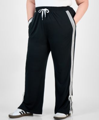FULL CIRCLE TRENDS - Trendy Plus Split-Hem Track Pants