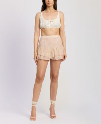 En Saison - Women's Geraldine Ruffle-Trim Shorts