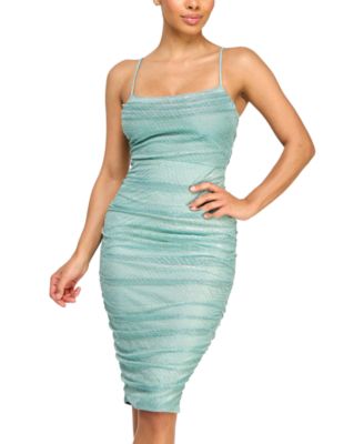 City Studios - Juniors' Metallic Ruched Bodycon Dress
