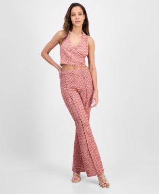 GUESS - Women's Naleny Pleated Flared Pants