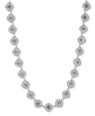Givenchy - Silver-Tone Pav&eacute; & Color Crystal Collar Necklace, 16" + 3" extender