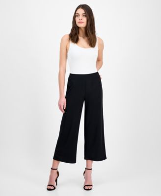 Anne Klein - Women's Pull-On Cropped Palazzo Pants