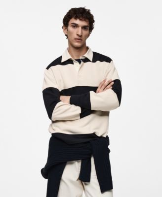 MANGO - Men's Striped Cotton Sweatshirt
