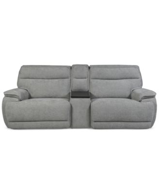 Furniture - Ozryn 3-Pc. Fabric Sofa with Console and 2 Power Motion Chairs