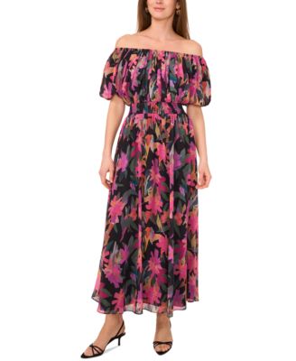 Vince Camuto - Women's Off-The-Shoulder Puff-Sleeve Maxi Dress