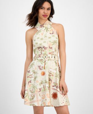 RACHEL Rachel Roy - Women's Joanna Mini Belted A-Line Dress
