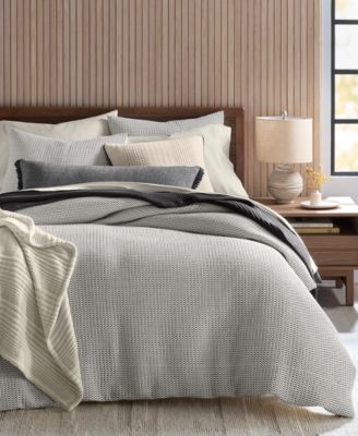Oake - Texture Stripe 3-Pc. Comforter Set, Full/Queen