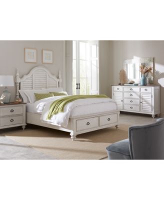 Furniture - Mandeville 3pc Bedroom Set (Louvered California King Storage Bed + Louvered Dresser + 2-Drawer Nightstand)