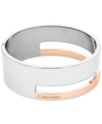 Calvin Klein - Two-Tone Stainless Steel Geometric Bangle Bracelet