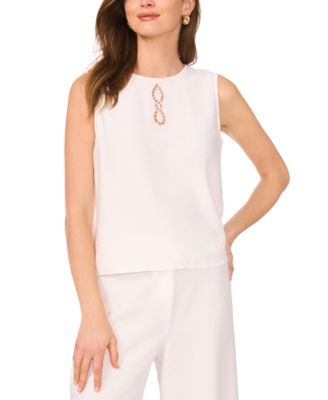 Vince Camuto - Women's Embroidered Sleeveless Top