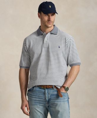 Polo Ralph Lauren - Men's Big & Tall Striped Oxford Mesh Polo Shirt