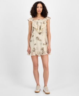 And Now This - Women's Floral-Print Ruffled Mini Dress, Exclusively at Macy's