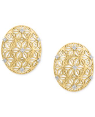 EFFY Collection - Diamond Lattice Openwork Stud Earrings (1/5 ct. t.w.) in 14k Gold